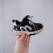 2025冬季新款童鞋男童轻便舒适运动跑步鞋韩版薄绒女童百搭老爹鞋