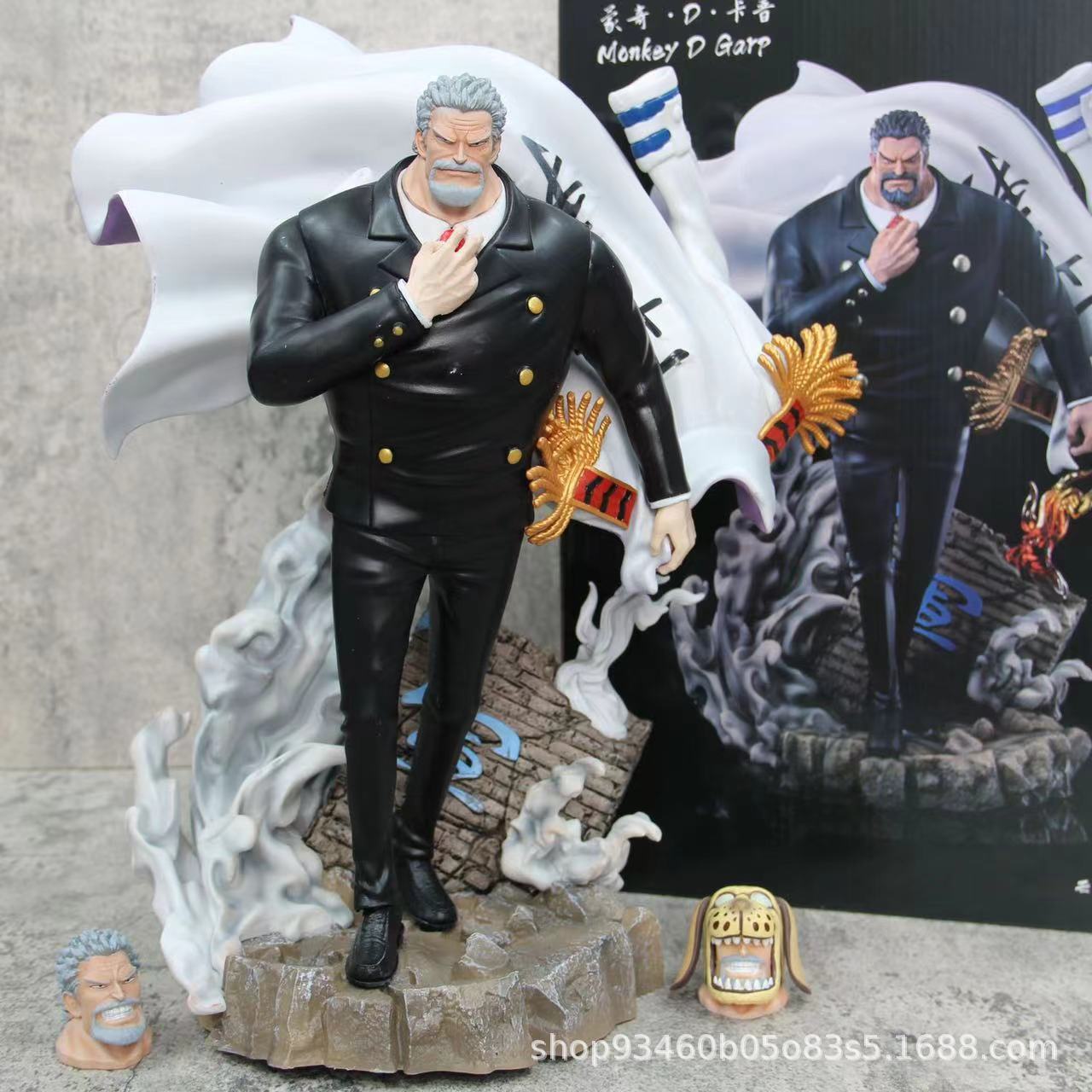 One Piece Hand, el almirante más fuerte de la marina, la escultura de tres cabezas de la marina, el gran jugador de Karp, el regalo de decoración de GK