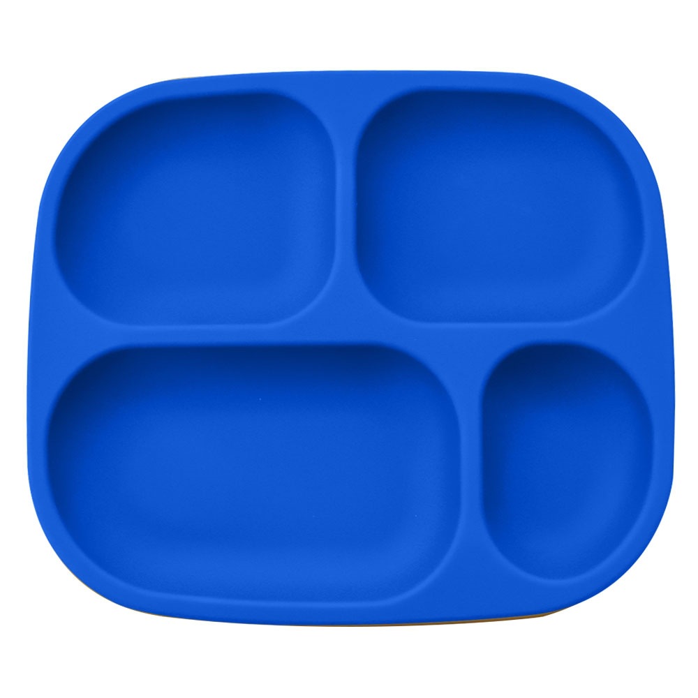 네이비 블루 원형 그리드 플레이트