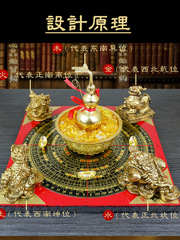 銅製聚財陣瓢箪竜亀金