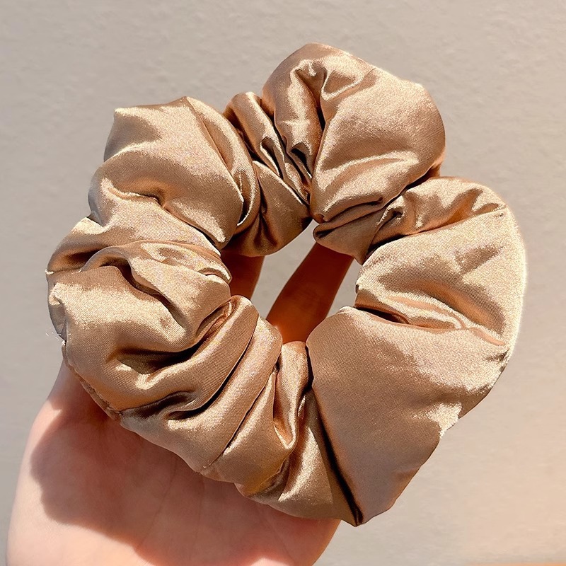 Satilla de seda más algodón relleno de terciopelo intestino grueso lazo para el cabello almohada para dormir