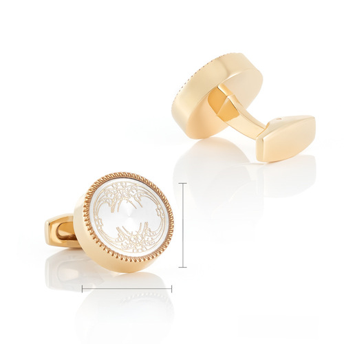 Circular CD disc accessories Enamel metal cufflinks for men French-style shirt cuff fasteners wholesale