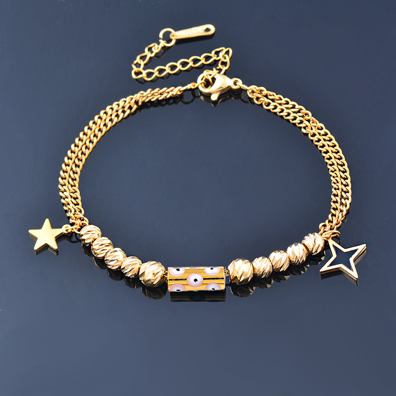 Fashion Star Titanium Steel Plating Bracelets Necklace 1 Piece