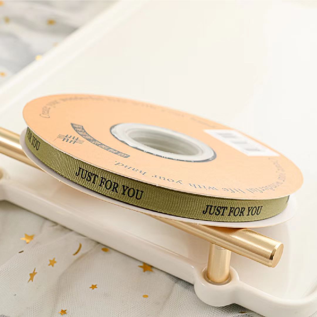 1cm cinta inglesa ramo caja de regalo embalaje hilo cinta de impresión sólo para usted flor cinta al por mayor