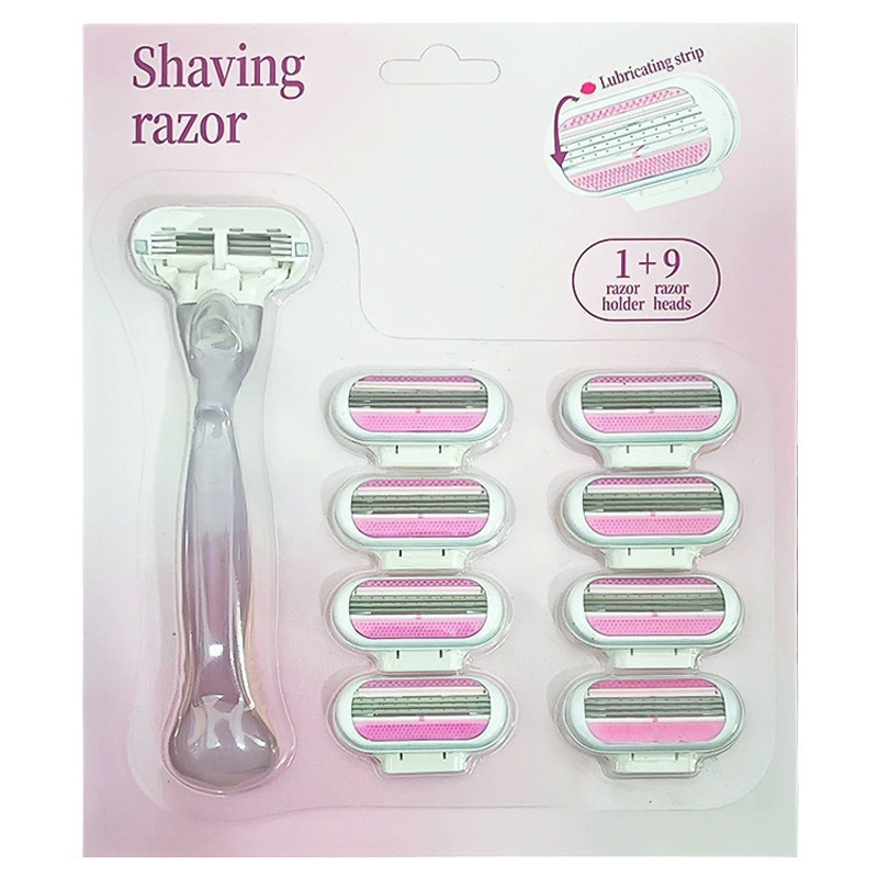 Three-Layer Shaver for Women, Special Underarm and Leg Private Parts Anti-Scratch Hair Remover with Replaceable Blade Head Cross-Border Wholesale