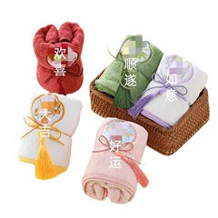 新款刺繡流蘇珊瑚絨不掉毛毛巾伴手禮伴娘高端刺繡毛巾實用小禮品