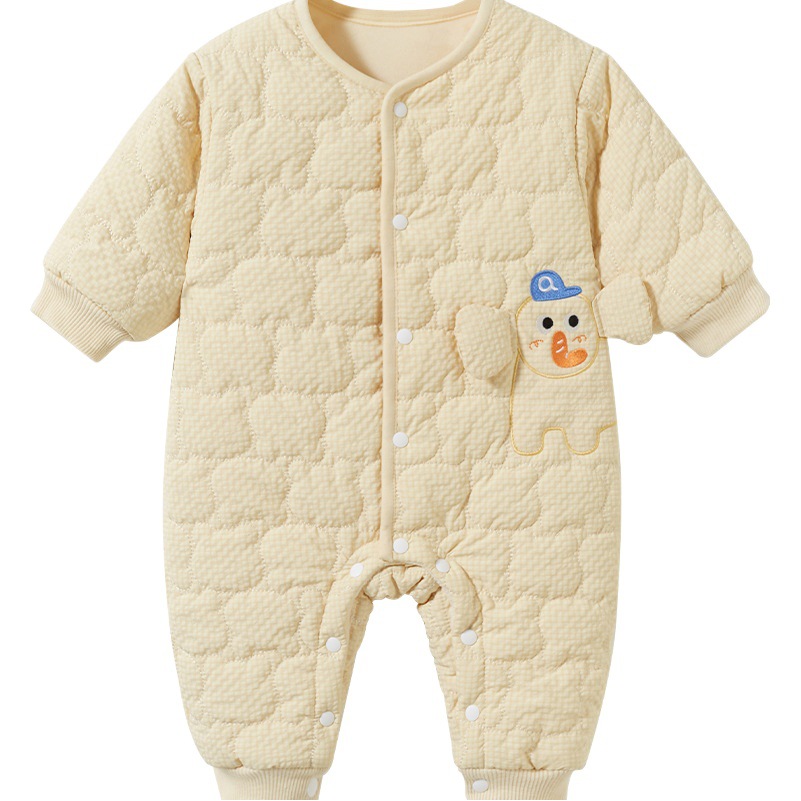 Bebé mono Otoño e Invierno hombres y mujeres cálido fleece-forrado recién nacido Ropa engrosada mameluco traje bebé ropa de invierno