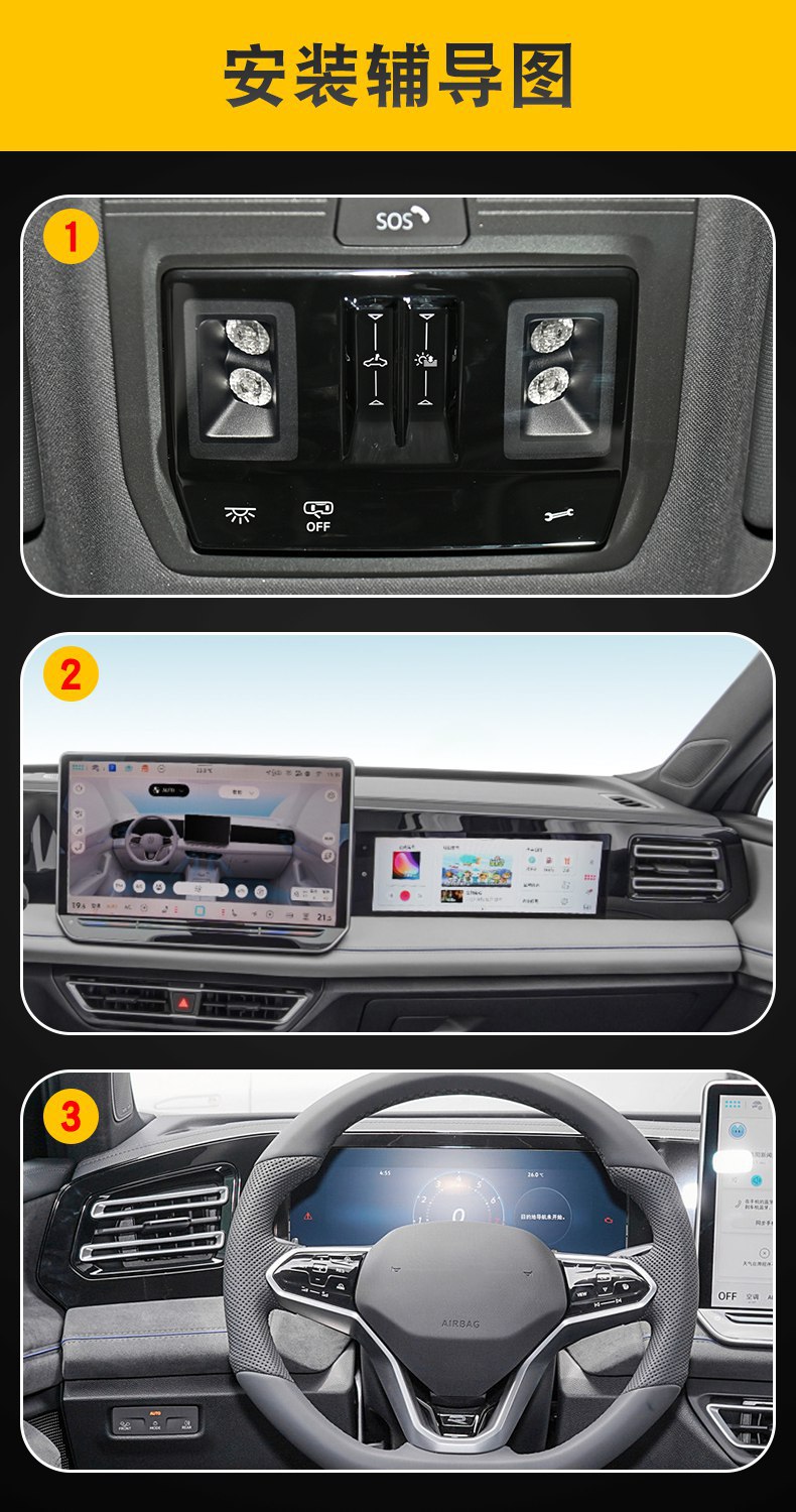 17-25 Volkswagen Tiguan L Special Screen Center Console Interior Film Car Modification Transparent Tpu Protective Film