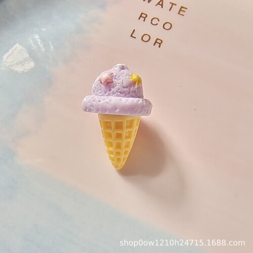 Macaron color star ice cream cone simulation food toy resin accessories diy glue cream glue mobile phone case