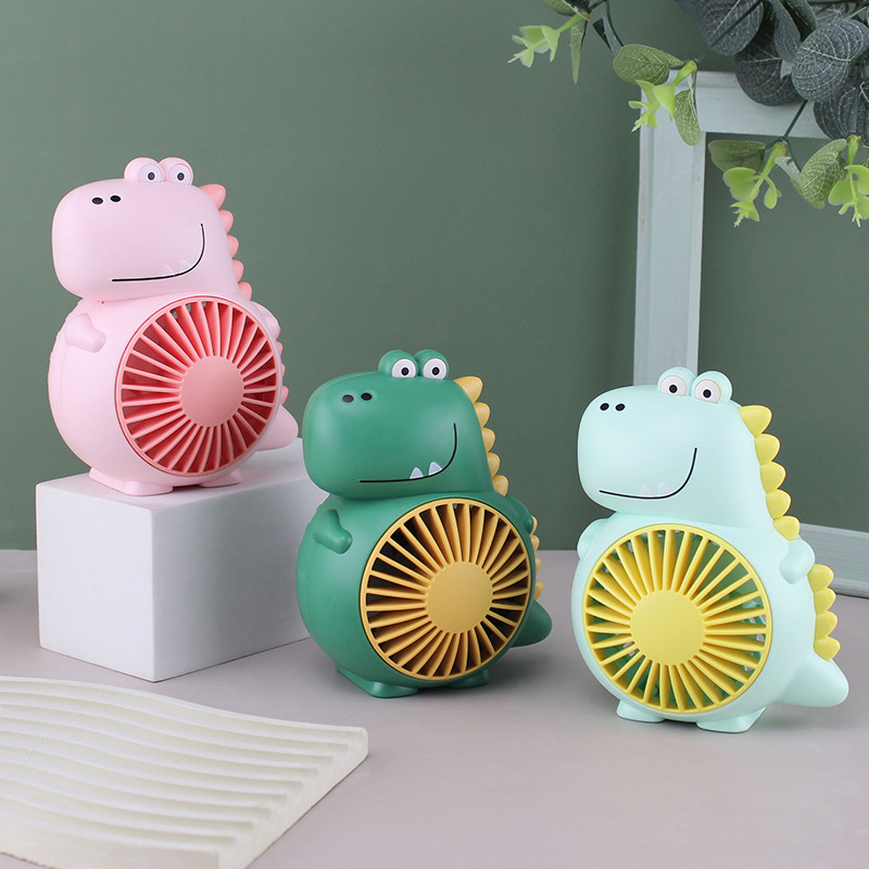 Mini-Ventilator mit Dinosaurier-Motiv, USB-aufladbar, leise und tragbar – ideal für Studentenwohnheime und mehr! Neue grenzüberschreitende Aktivitäten und Unterhaltung_voghion.com
