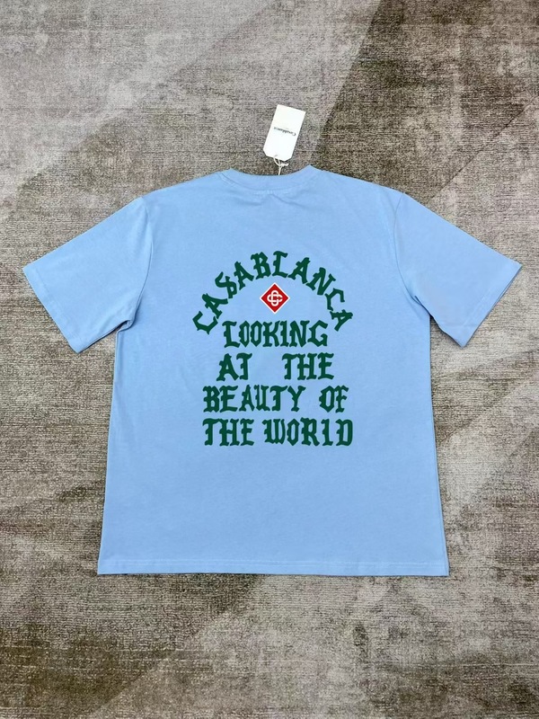 【260g】カサブランカプリント トレンド個性柄 メンズ レディース ゆったり半袖Tシャツ|undefined