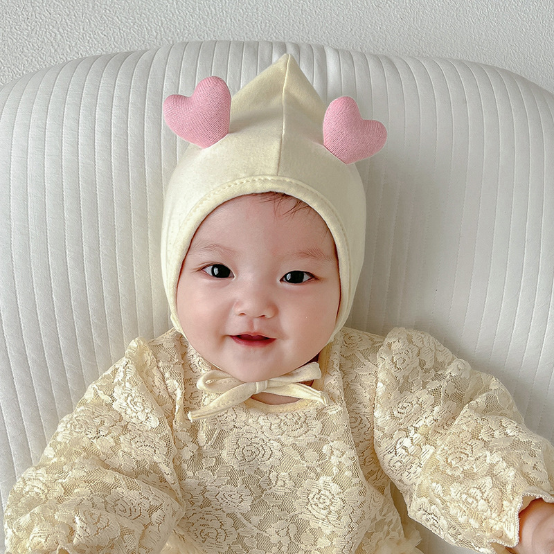 ins小熊新生婴儿春秋薄款胎帽0-12月无骨可爱宝宝包头套头帽子|undefined