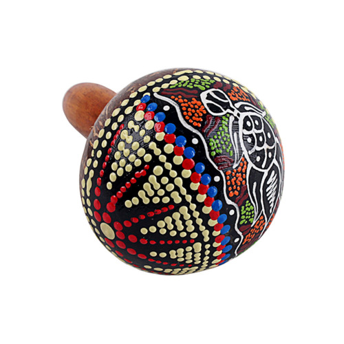 Indonesian original coconut shell sand hammer musical instrument painted professional hand-cranked rhythm sand ball folk accompaniment small percussion accessories