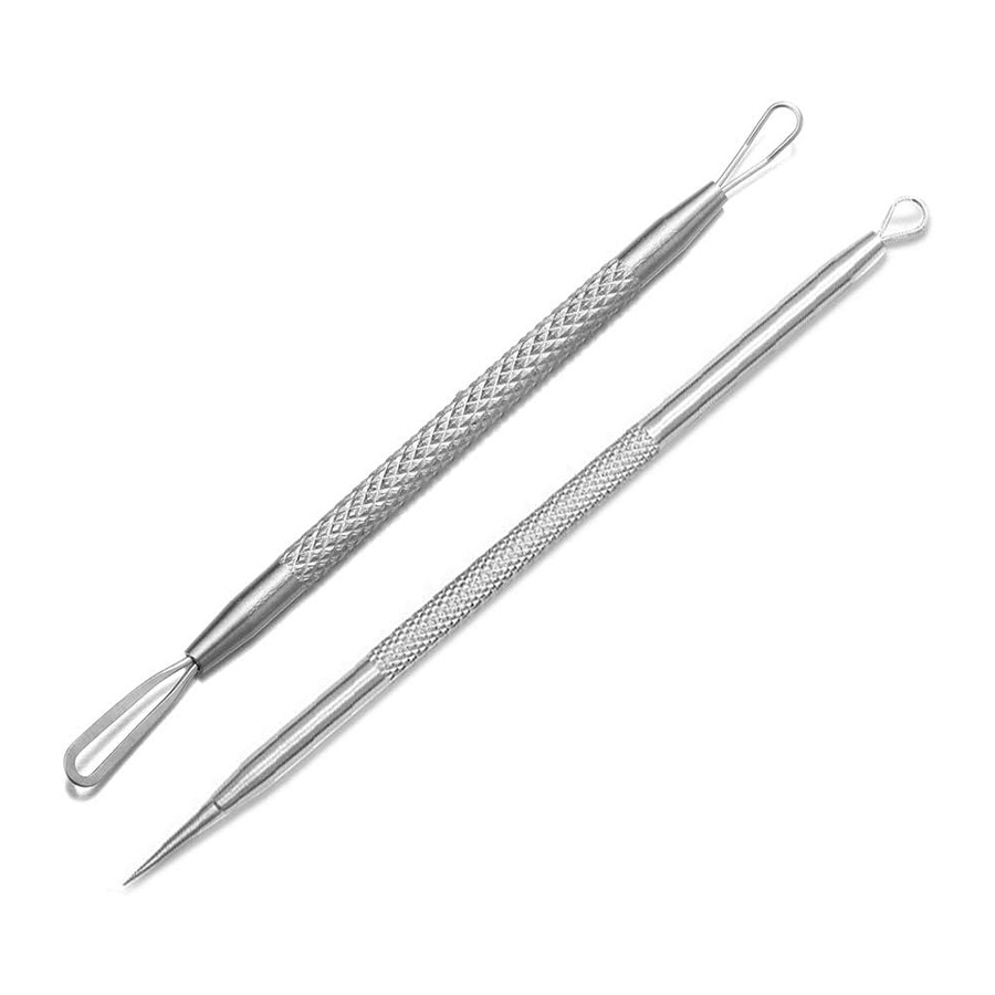 Stainless steel acne needle set Portable acne clip blackhead needle…