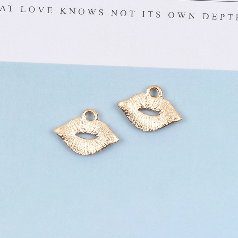 12g Weight Charms, Jewelry Accessories Classification 10 PCS/Package Alloy Lips