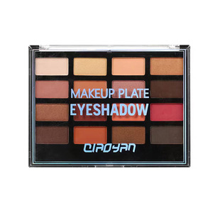 Qiaoyan 16-Color Peach Blossom Makeup Eye Shadow Palette Earth Color Nude Makeup Beginners Not Easy to Smudge Makeup Eye Shadow 1971 Color