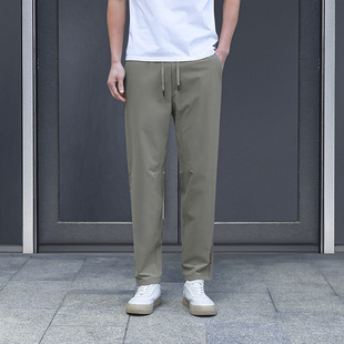 High-Quality Cotton-Feel Quick-Dry Ice Silk Pants for Men, Summer Thin Casual Drape Pants, Versatile Outdoor Loose Sports Pants