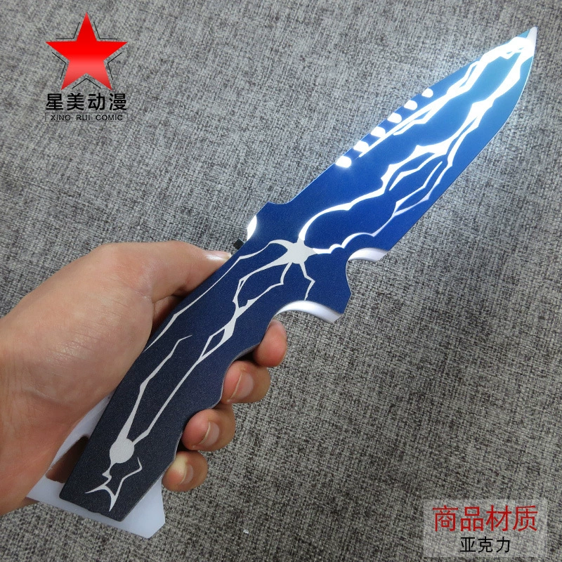 Fearless Contract Game Peripheral Glowing Weapons God Punishment Toys Cos Props Acrylic Charging Model Collection