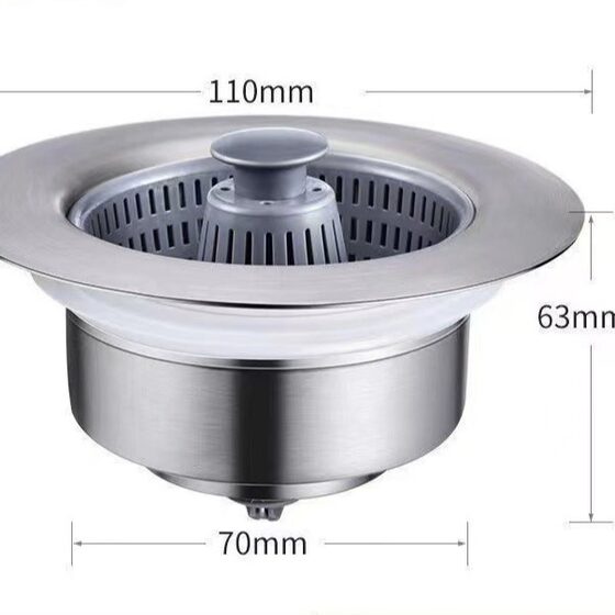 Source factory kitchen sink bounce core ABS anti-blocking drainer push-type water blocking filter basket for washing dishes