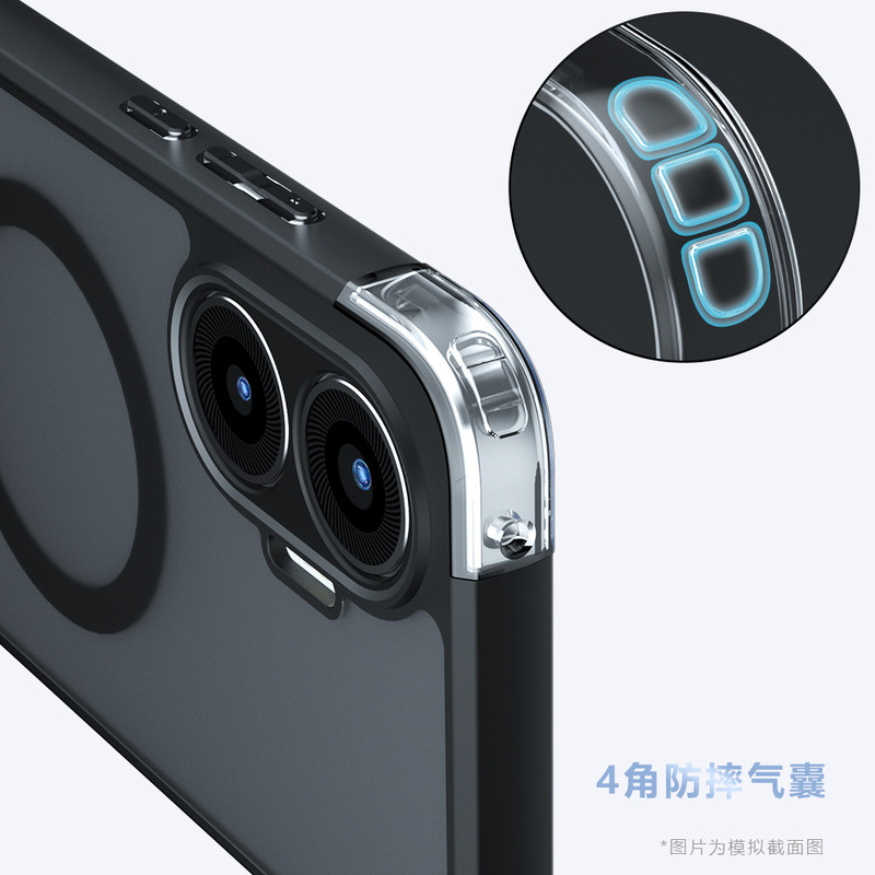 Xiaomi PocoF7 携帯電話ケース、奇甲エアバッグ、落下防止つや消しレッドライス Turbo4Pro 磁気吸引携帯電話ケースに適しています。|undefined