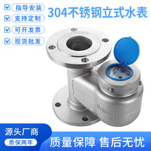 304不锈钢立式法兰冷热水表耐酸碱腐蚀无污染水表dn2025405080100
