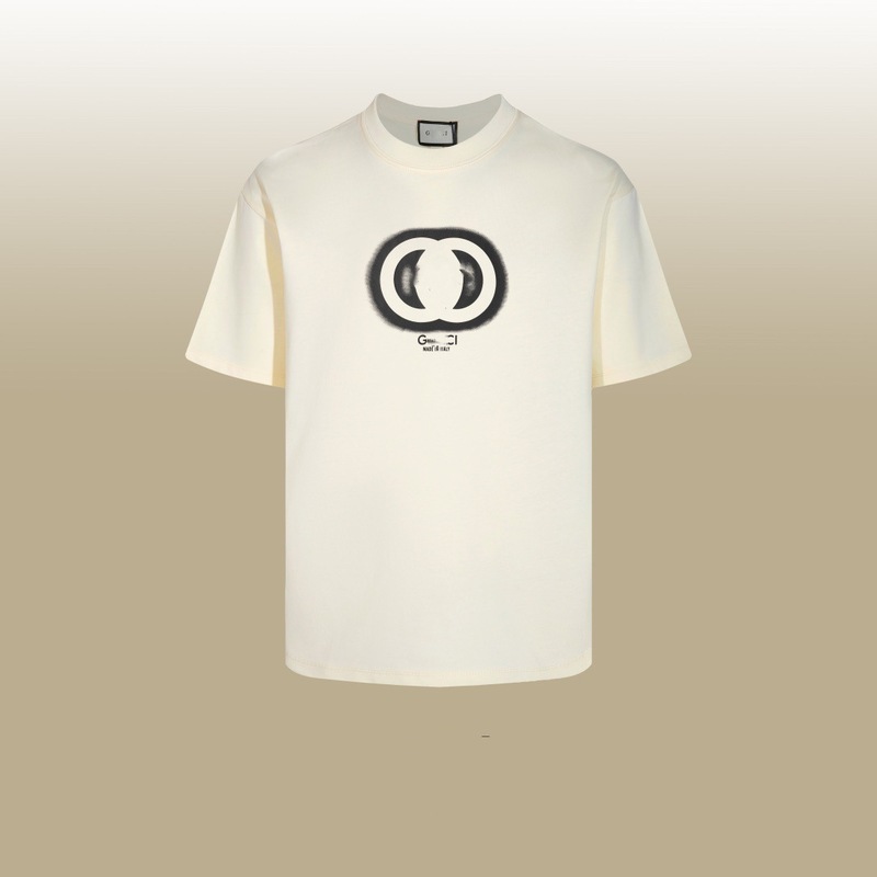 GU ジャンクション ハイバージョン 25SS 新文字 ダブルGプリント ウォッシュ加工 メンズ レディース 半袖Tシャツ 万能|undefined