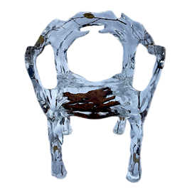 源头工厂现代轻奢风格展厅客厅椅子 网红水晶椅 亚克力树脂工艺