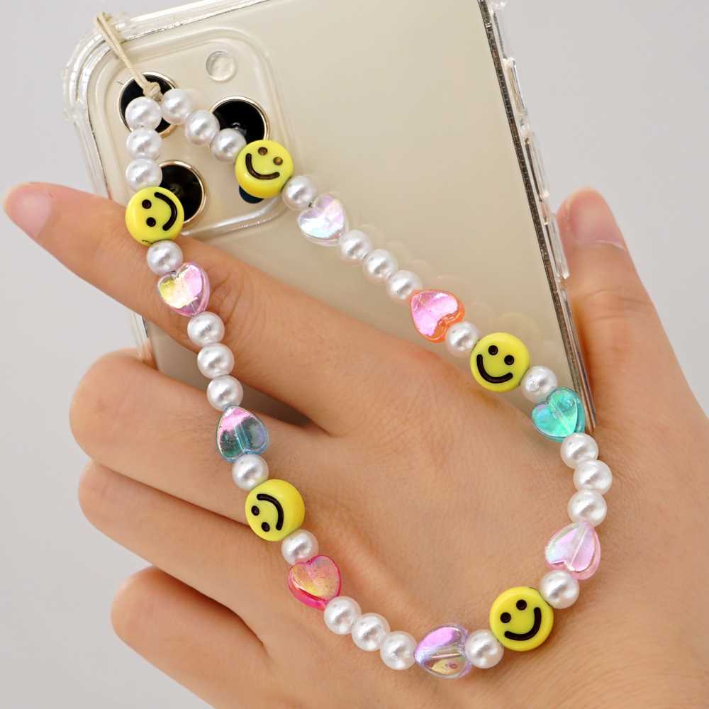 fashion pearl flower beads mobile phone chainpicture19