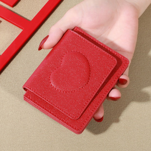 2024 new women's wallet short solid color card holder women's high-grade small simple cross-border coin purse wholesale