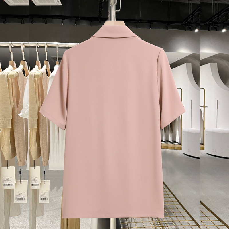 Women's Clothing Summer thin suit wide leg pants suit women's large size women's clothing fat MM 200 pounds loose short sleeved suit jacket_voghion.com