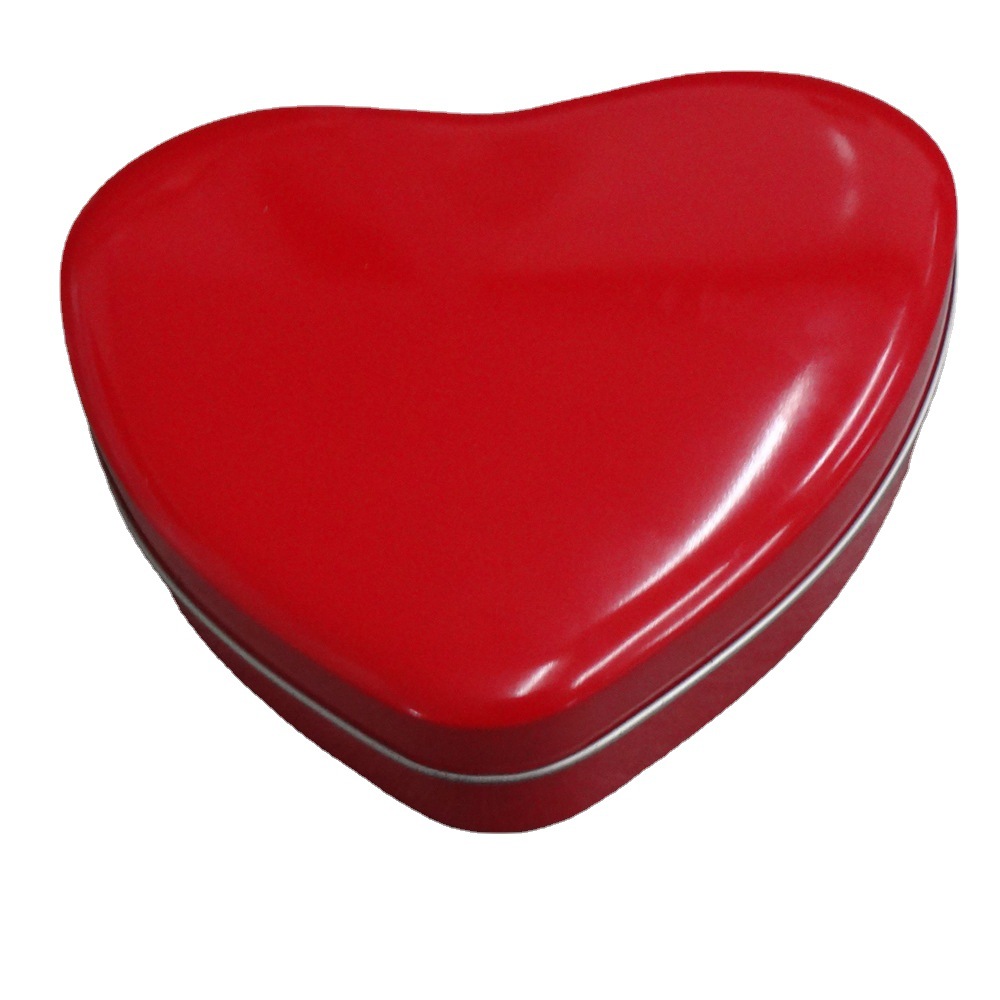 大号铁盒马口铁扣底心形罐L165xW145xH35MM密封礼品异形铁盒