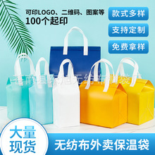 现货无纺布袋铝膜保温袋餐饮外卖打包袋子隔热袋批发加印刷logo