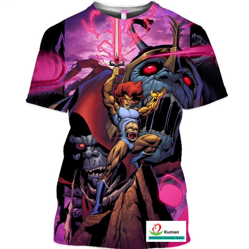 A generation of 3D digital printing cartoon animation series fashion personality summer round neck short sleeve T-shirt jacket