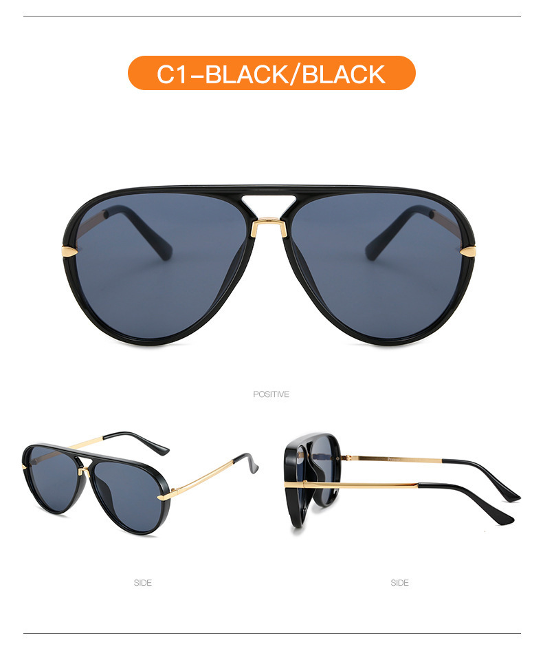 50g Weight Full Frame Glasses Structure Sunglasses Classification PC, UV400 Protection Lens Material toad glasses Glasses Style Travel, Daily Occasion Solid Color Pattern All Seasons Season Unisex Gender Casual Style Grey, Black Color Casual Solid Color PC UV400 Protection Toad Glasses Full Frame Women's Sunglasses 10