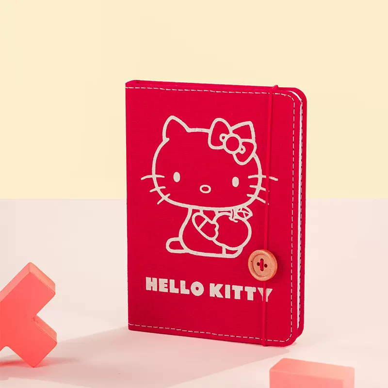 Joytop悦木 凯蒂猫系列布艺精装本A6 高颜值卡通风ins风本子