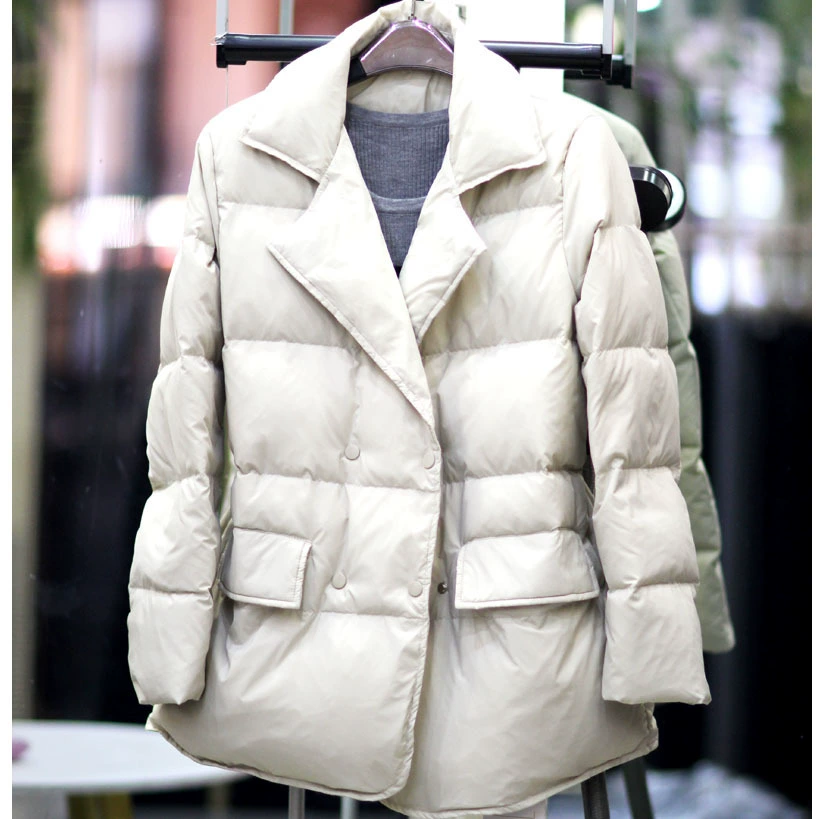 2024 зимний новый пуховик костюм с лацканом