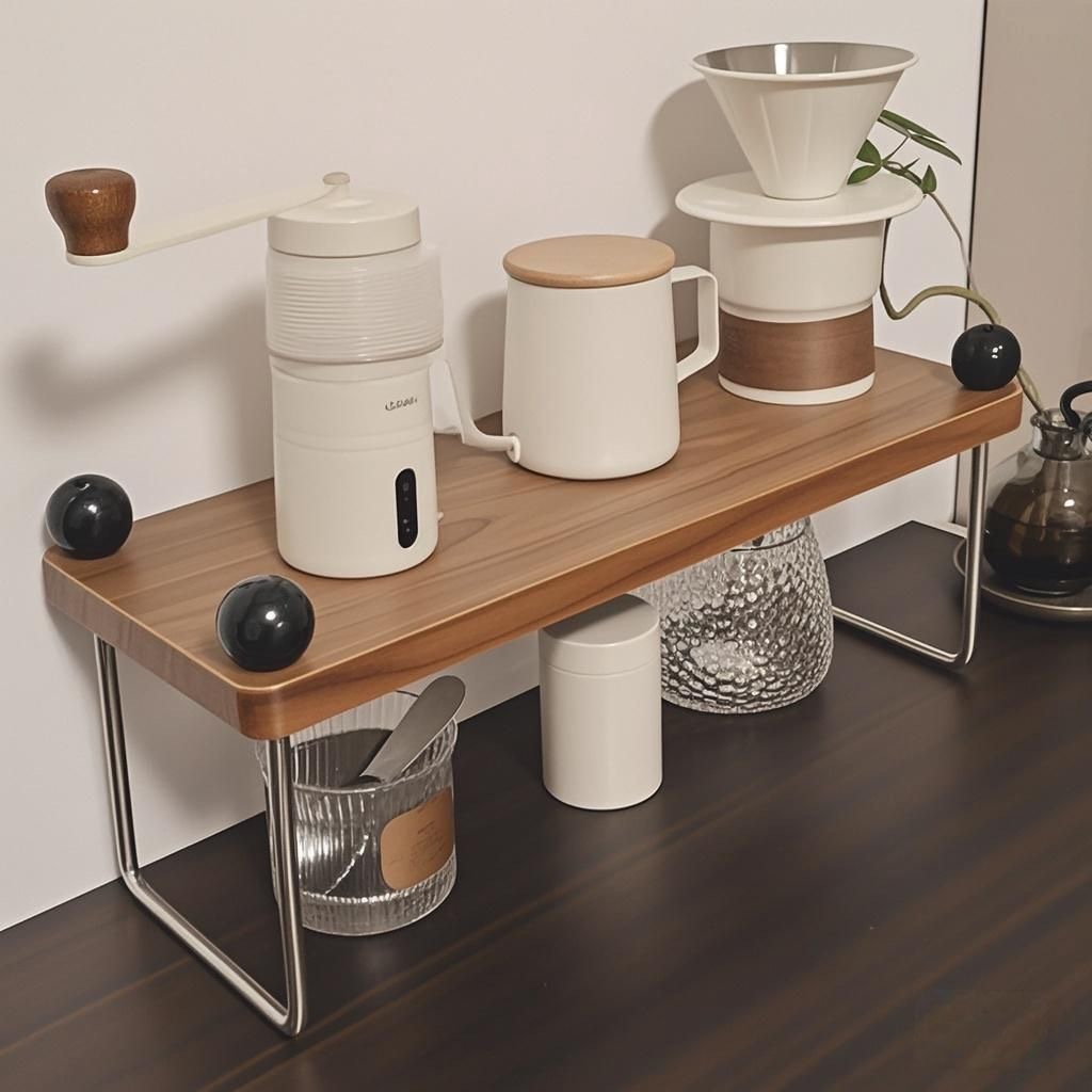 Car Storage Rack Cup Holder Coffee Cup Holder Solid Wood Desktop Cup Organizer Vintage Style Stainless Steel Cup Holder DIY
