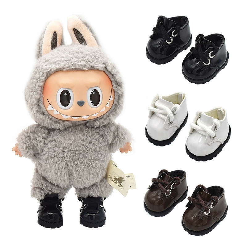 Обувь из кожи Labubu, маленькие 6/8 точек детские ботинки BJD, 10CM хлопковая кукла, одежда для малышей Lina Belle