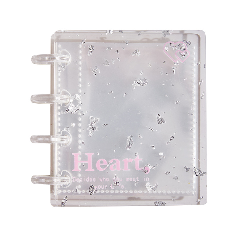 Nuevo álbum de tarjetas de acrílico de hoja de oro, estilo ins de alto valor, almacenamiento de tarjetas Polaroid de 3 pulgadas, álbum de fotos