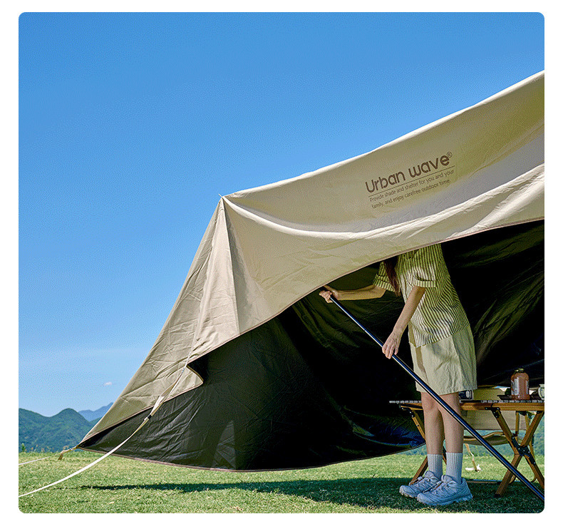 Vinyl Canopy Outdoor Table and Chair Camping New Model Quick-Open Heightened Reinforced Camping Sunshade Tent