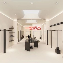 YJ服装店展示架黑色墙上男女装店货架落地式壁挂衣服架子陈列架侧