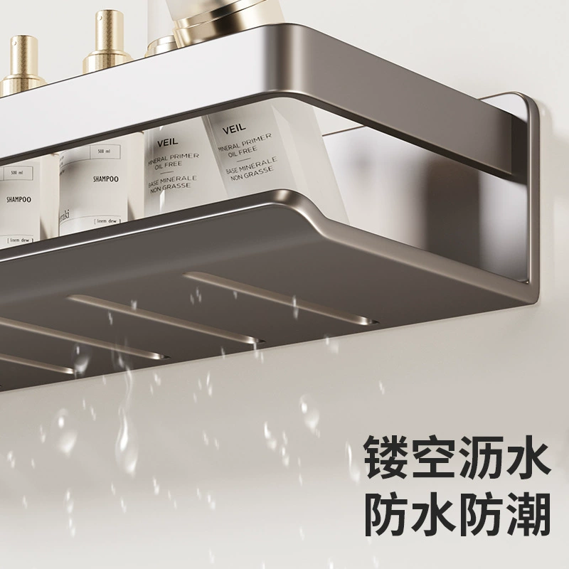 Зеркало для ванной комнаты, передняя полка для хранения, раковина для ванной комнаты, настенный унитаз без перфорации, серая полка для пистолета