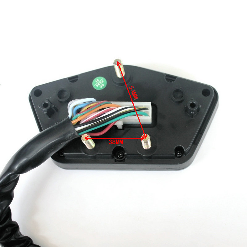Cross-Border Motorcycle Modified Instrument with Adjustable 7-Color High-Definition Lcd Display, Cross-Ride Speedometer and Odometer