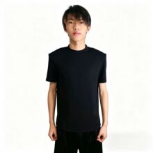 2026夏季新款小高领垫肩T恤纯色修身显瘦高级感多场景穿搭工厂Z营