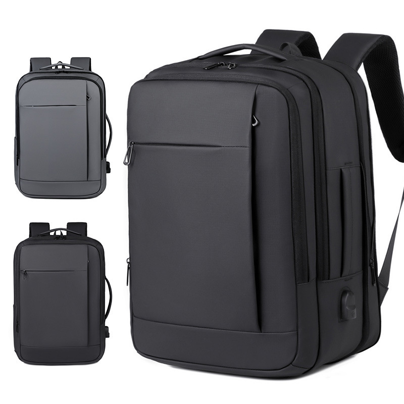 Business Backpack, Men's Laptop Bag, Expandable Commuter Backpack, Water-Repellent Business Travel Backpack