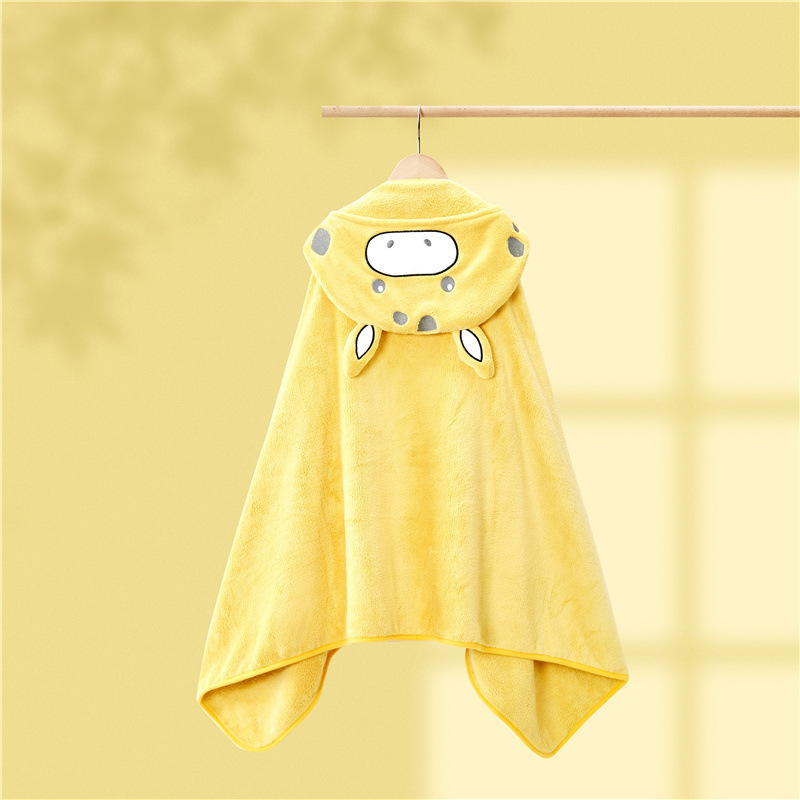 Manta de mantón de dibujos animados para niños multifuncionales capa de coral manta de lana Toalla de baño bata de baño camisón manta pequeña entrega de una pieza