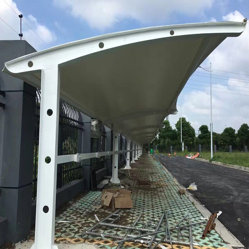Membrane Structure Car Electric Vehicle Parking Shed Steel Structure Tensile Membrane Canopy Charging Station Rain Shelter Sunshade Rainproof