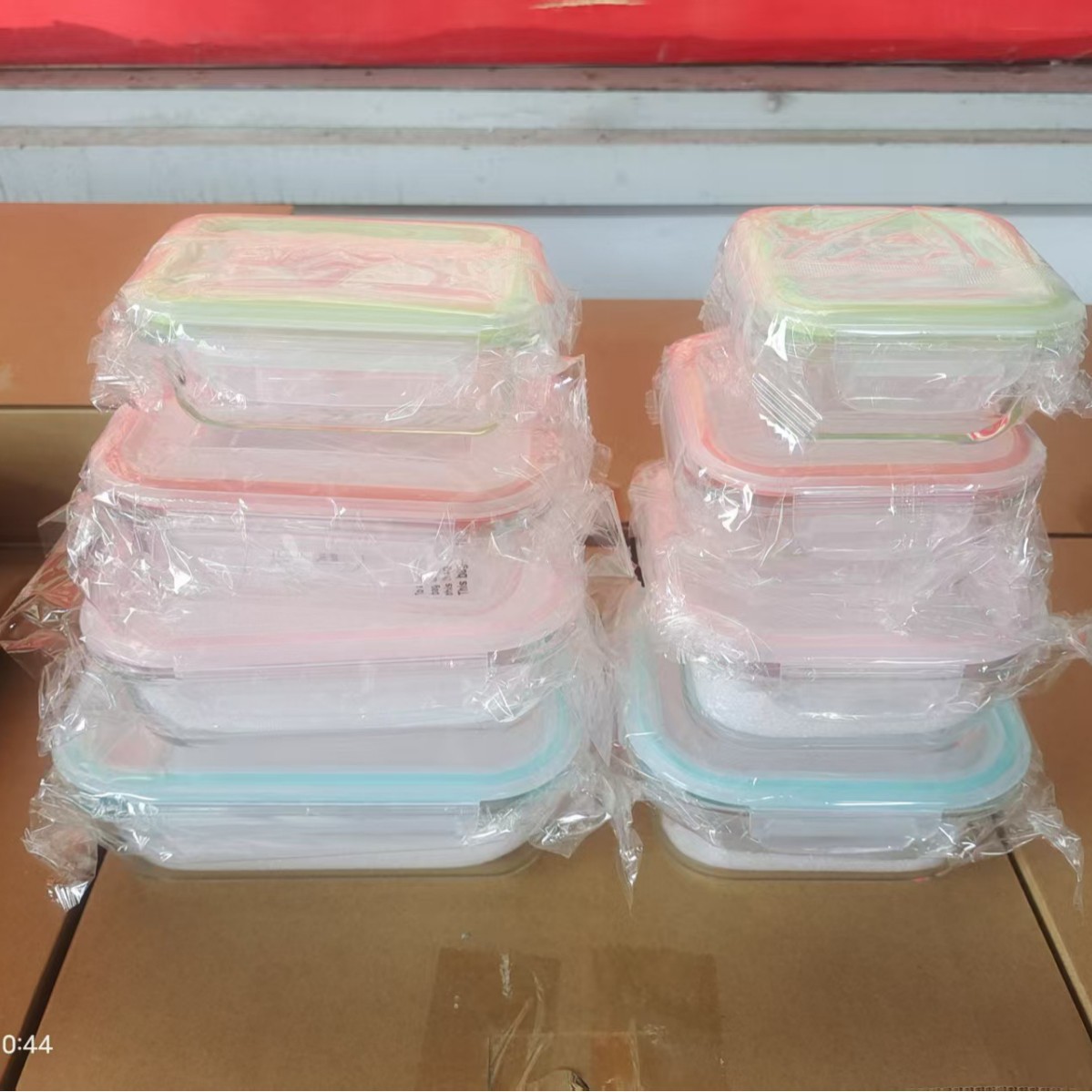 Caja de almuerzo de vidrio de alto borosilicato transfronterizo puede ser sellada por microondas para oficina caja de almuerzo refrigerador caja de almuerzo fresca al por mayor