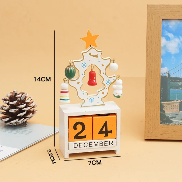 Wooden calendar tree, White