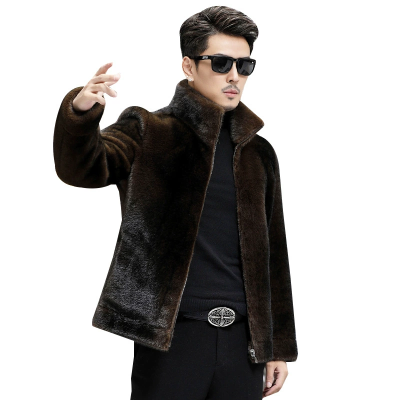 Velvet double-sided keep warm coat, for middle age
